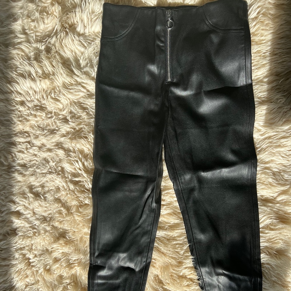 BNWOT zara faux leather pants